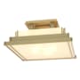Hubbardton Forge Steppe 4 Light 18" Wide Semi-Flush Square Ceiling Fixture Modern Brass / White Art