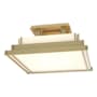 Hubbardton Forge Steppe 4 Light 18" Wide Semi-Flush Square Ceiling Fixture Modern Brass / Ivory Art