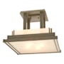 Hubbardton Forge Steppe 4 Light 18" Wide Semi-Flush Square Ceiling Fixture Soft Gold / White Art