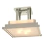 Hubbardton Forge Steppe 4 Light 18" Wide Semi-Flush Square Ceiling Fixture Sterling / White Art