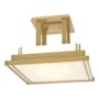 Hubbardton Forge Steppe 4 Light 18" Wide Semi-Flush Square Ceiling Fixture Sterling / Ivory Art