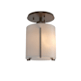 Hubbardton Forge Exos 6" Wide Semi-Flush Ceiling Fixture with Customizable Glass Shade Bronze / Opal