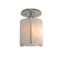 Hubbardton Forge Exos 6" Wide Semi-Flush Ceiling Fixture with Customizable Glass Shade Vintage Platinum / Opal