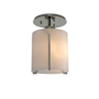 Hubbardton Forge Exos 6" Wide Semi-Flush Ceiling Fixture with Customizable Glass Shade Sterling
