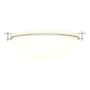 Hubbardton Forge Moonband 3 Light 16" Wide Flush Mount Bowl Ceiling Fixture Vintage Platinum / Opal