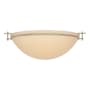 Hubbardton Forge Moonband 3 Light 16" Wide Flush Mount Bowl Ceiling Fixture Soft Gold / Sand