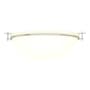 Hubbardton Forge Moonband 3 Light 16" Wide Flush Mount Bowl Ceiling Fixture Sterling / Opal
