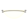 Hubbardton Forge Moonband 3 Light 16" Wide Flush Mount Bowl Ceiling Fixture Oil Rubbed Bronze / Opal