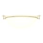 Hubbardton Forge Moonband 3 Light 16" Wide Flush Mount Bowl Ceiling Fixture Modern Brass / Opal