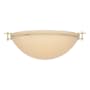Hubbardton Forge Moonband 3 Light 16" Wide Flush Mount Bowl Ceiling Fixture Modern Brass / Sand