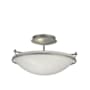 Hubbardton Forge Simple Lines 2 Light 15" Wide Semi-Flush Bowl Ceiling Fixture with Customizable Glass Shade Vintage Platinum / Opal