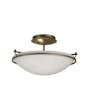 Hubbardton Forge Simple Lines 2 Light 15" Wide Semi-Flush Bowl Ceiling Fixture with Customizable Glass Shade Soft Gold / Opal