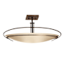 Hubbardton Forge Mackintosh 2 Light 24" Wide Semi-Flush Bowl Ceiling Fixture Dark Smoke / Opal