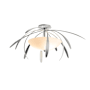 Hubbardton Forge Dahlia 2 Light 33" Wide Semi-Flush Bowl Ceiling Fixture Vintage Platinum