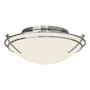 Hubbardton Forge Tryne 2 Light 16" Wide Flush Mount Bowl Ceiling Fixture Sterling