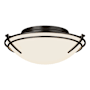 Hubbardton Forge Tryne 2 Light 16" Wide Flush Mount Bowl Ceiling Fixture Oil Rubbed Bronze