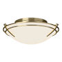 Hubbardton Forge Tryne 2 Light 16" Wide Flush Mount Bowl Ceiling Fixture Modern Brass