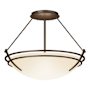 Hubbardton Forge Presidio Tryne 2 Light 16" Wide Semi-Flush Bowl Ceiling Fixture with Customizable Glass Shade Bronze / Opal