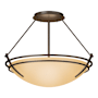 Hubbardton Forge Presidio Tryne 2 Light 16" Wide Semi-Flush Bowl Ceiling Fixture with Customizable Glass Shade Bronze / Sand