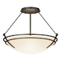 Hubbardton Forge Presidio Tryne 2 Light 16" Wide Semi-Flush Bowl Ceiling Fixture with Customizable Glass Shade Dark Smoke / Opal