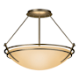 Hubbardton Forge Presidio Tryne 2 Light 16" Wide Semi-Flush Bowl Ceiling Fixture with Customizable Glass Shade Soft Gold / Sand