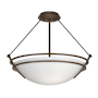 Hubbardton Forge Tryne 3 Light 18" Wide Semi-Flush Bowl Ceiling Fixture Bronze / Opal