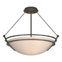 Hubbardton Forge Tryne 3 Light 18" Wide Semi-Flush Bowl Ceiling Fixture Dark Smoke / Sand
