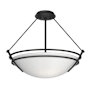 Hubbardton Forge Tryne 3 Light 18" Wide Semi-Flush Bowl Ceiling Fixture Black / Opal