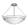 Hubbardton Forge Tryne 3 Light 18" Wide Semi-Flush Bowl Ceiling Fixture Vintage Platinum / Opal