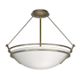 Hubbardton Forge Tryne 3 Light 18" Wide Semi-Flush Bowl Ceiling Fixture Soft Gold / Opal