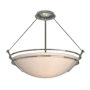 Hubbardton Forge Tryne 3 Light 18" Wide Semi-Flush Bowl Ceiling Fixture Sterling / Sand