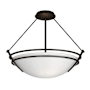 Hubbardton Forge Tryne 3 Light 18" Wide Semi-Flush Bowl Ceiling Fixture Oil Rubbed Bronze / Opal
