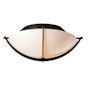 Hubbardton Forge Compass 2 Light 16" Wide Flush Mount Bowl Ceiling Fixture with Customizable Glass Shade Dark Smoke / Opal