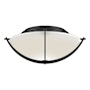 Hubbardton Forge Compass 2 Light 16" Wide Flush Mount Bowl Ceiling Fixture with Customizable Glass Shade Black / Opal