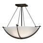 Hubbardton Forge Compass 3 Light 18" Wide Semi-Flush Bowl Ceiling Fixture with Customizable Glass Shade Bronze / Opal