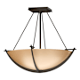 Hubbardton Forge Compass 3 Light 18" Wide Semi-Flush Bowl Ceiling Fixture with Customizable Glass Shade Bronze / Sand