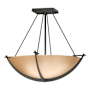 Hubbardton Forge Compass 3 Light 18" Wide Semi-Flush Bowl Ceiling Fixture with Customizable Glass Shade Natural Iron / Sand