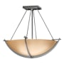Hubbardton Forge Compass 3 Light 18" Wide Semi-Flush Bowl Ceiling Fixture with Customizable Glass Shade Vintage Platinum / Sand