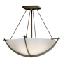 Hubbardton Forge Compass 3 Light 18" Wide Semi-Flush Bowl Ceiling Fixture with Customizable Glass Shade Soft Gold / Opal