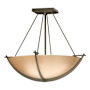 Hubbardton Forge Compass 3 Light 18" Wide Semi-Flush Bowl Ceiling Fixture with Customizable Glass Shade Soft Gold / Sand