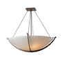 Hubbardton Forge Compass 3 Light 27" Wide Semi-Flush Bowl Ceiling Fixture with Customizable Glass Shade Dark Smoke / Opal