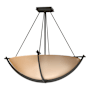 Hubbardton Forge Compass 3 Light 27" Wide Semi-Flush Bowl Ceiling Fixture with Customizable Glass Shade Dark Smoke / Sand