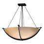 Hubbardton Forge Compass 3 Light 27" Wide Semi-Flush Bowl Ceiling Fixture with Customizable Glass Shade Black / Sand