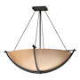 Hubbardton Forge Compass 3 Light 27" Wide Semi-Flush Bowl Ceiling Fixture with Customizable Glass Shade Natural Iron / Sand
