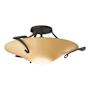 Hubbardton Forge Antasia 22" Wide Semi-Flush Bowl Ceiling Fixture with Customizable Glass Shade Natural Iron / Sand