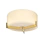 Hubbardton Forge Axis 13" Wide Flush Mount Drum Ceiling Fixture Modern Brass