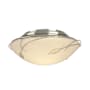 Hubbardton Forge Leaf 2 Light 14" Wide Semi-Flush Bowl Ceiling Fixture with Customizable Glass Shade Sterling