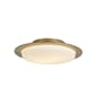 Hubbardton Forge Oceanus 2 Light 17" Wide Flush Mount Drum Ceiling Fixture Soft Gold / Opal
