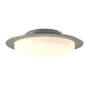Hubbardton Forge Oceanus 2 Light 17" Wide Flush Mount Drum Ceiling Fixture Sterling / Opal