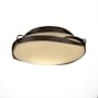 Hubbardton Forge Flora 2 Light 14" Wide Flush Mount Bowl Ceiling Fixture with Customizable Glass Shade Bronze / Opal